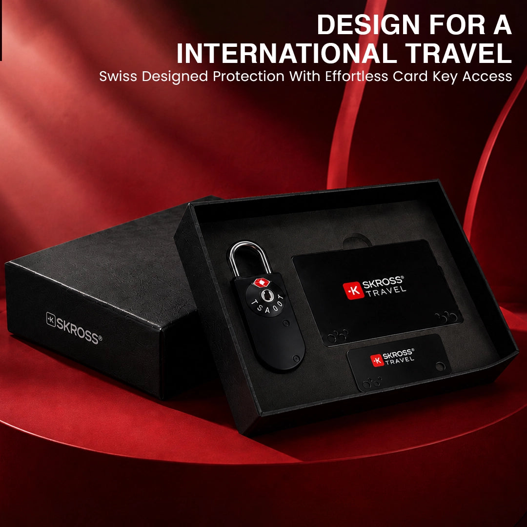SmartCard TSA Lock Set with 2 Card Keys by Skross | Designed in Swiss | 1 Year Warranty