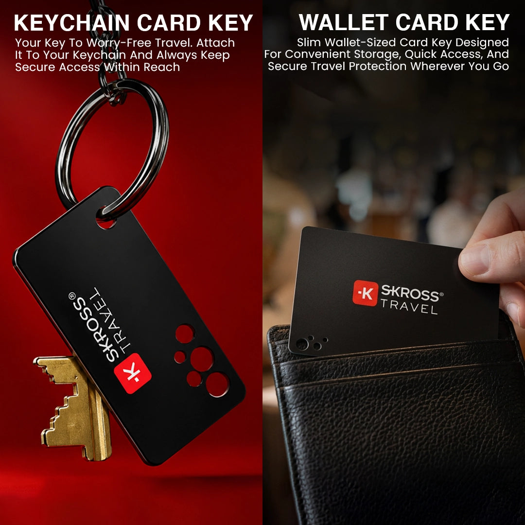 SmartCard TSA Lock Set with 2 Card Keys by Skross | Designed in Swiss | 1 Year Warranty