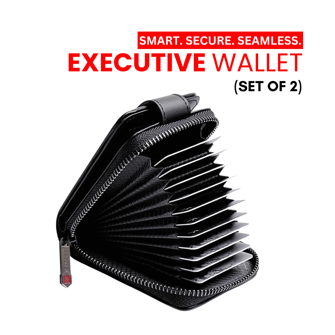 Secure RFID Multi-Currency & Multi-Pocket Card Holder