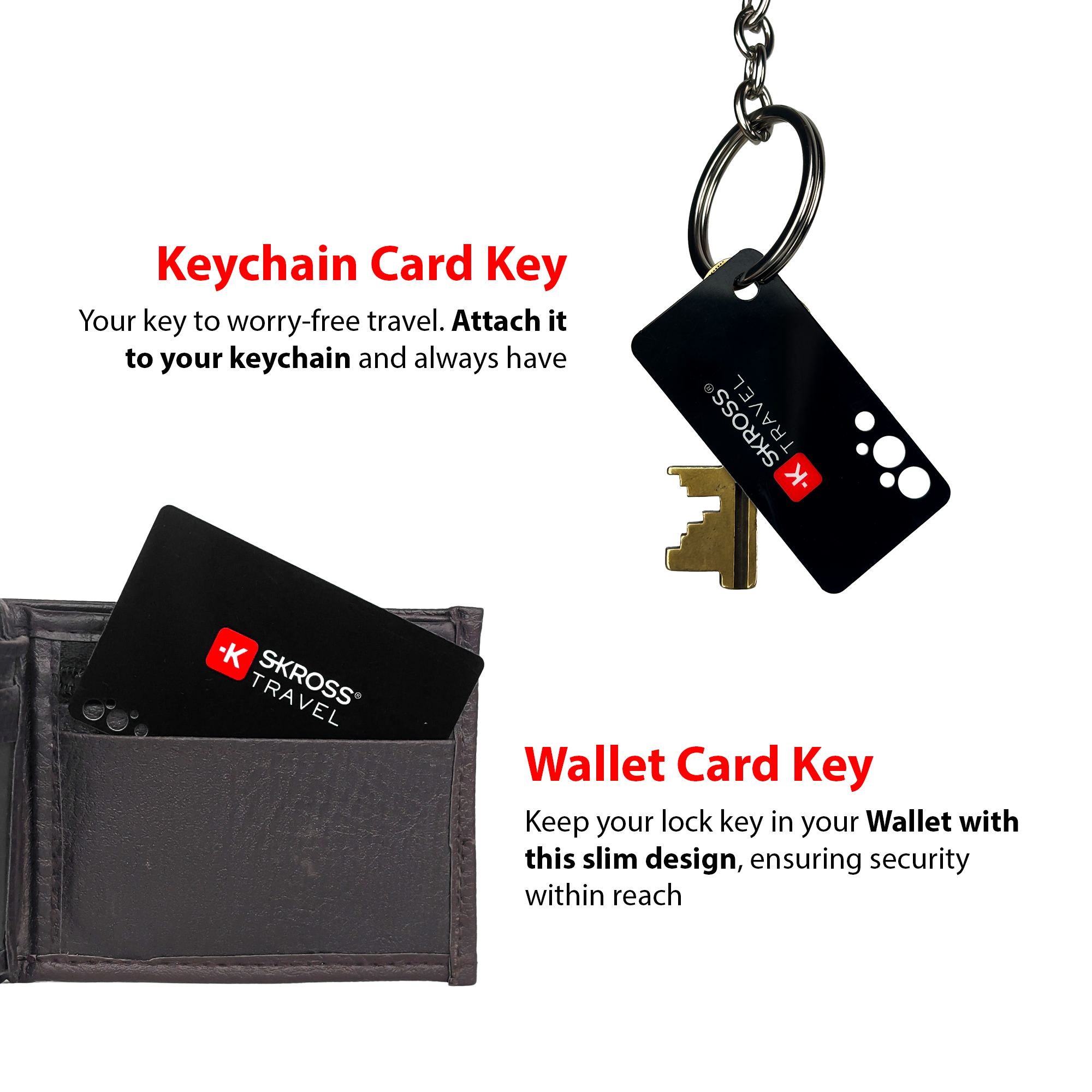 SmartCard TSA Lock Set with 2 Card Keys - Travel Organizer - SKROSS Travel
