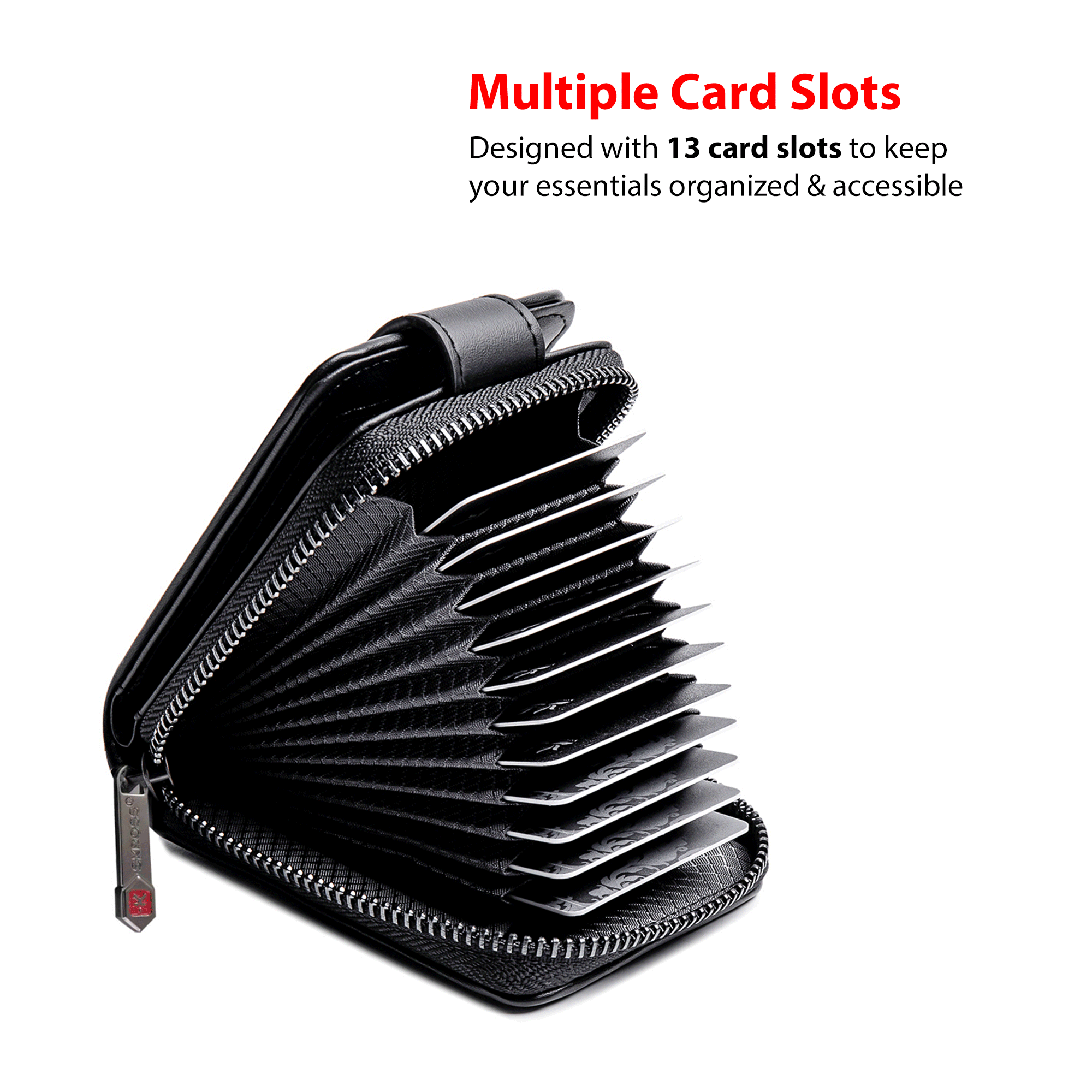 Secure Card Holder & Coin Zipper Wallet - Travel Organizer - SKROSS Travel
