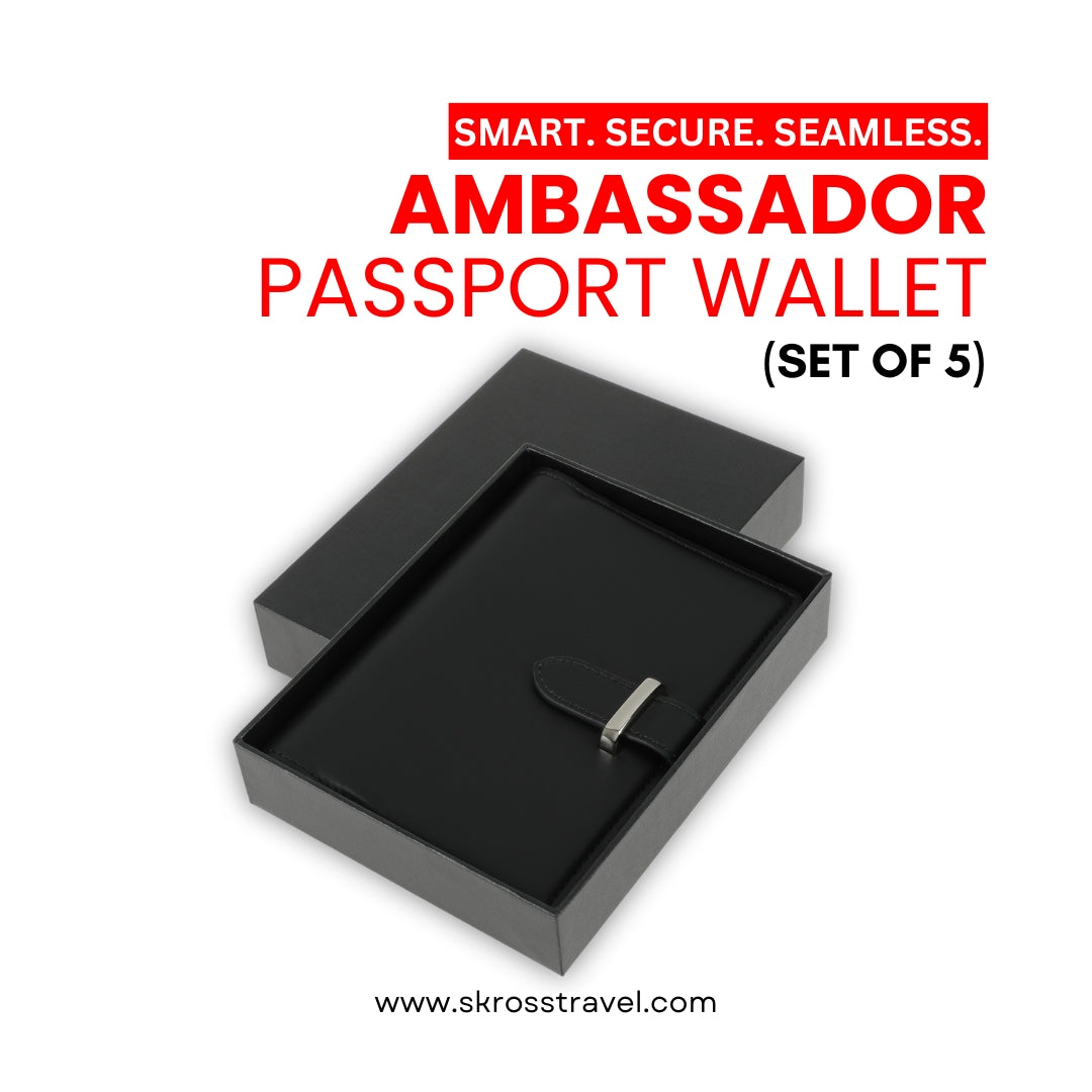 Ambassador Passport Wallet - Black - Travel Organizer - SKROSS Travel