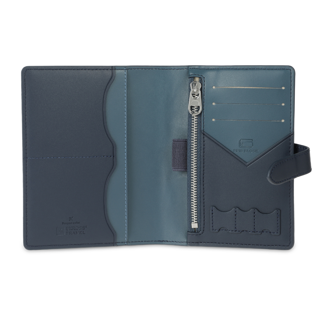 Ambassador Passport Wallet - Blue - Travel Organizer - SKROSS Travel
