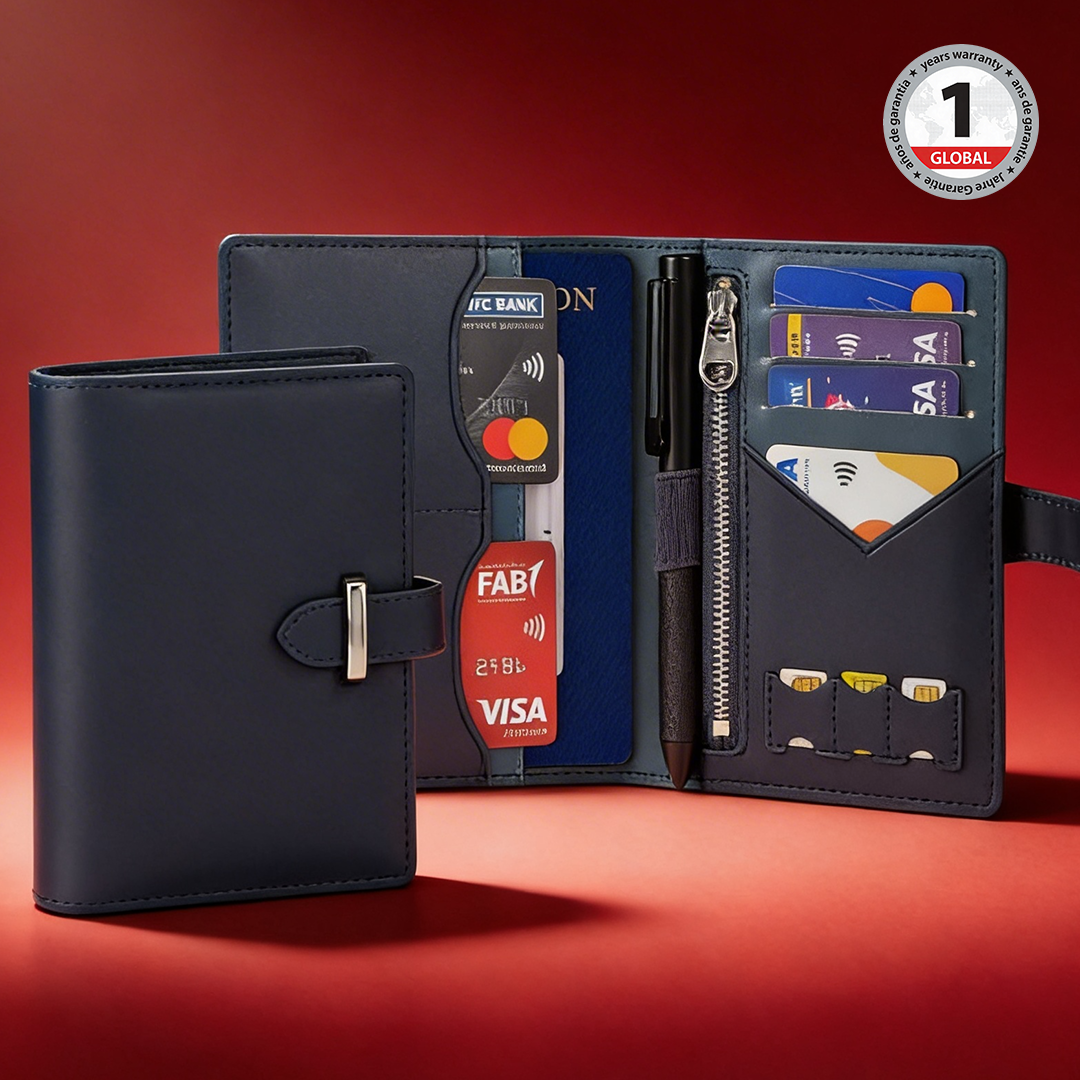 Ambassador RFID Passport, Cards, & Currency Organizer Wallet